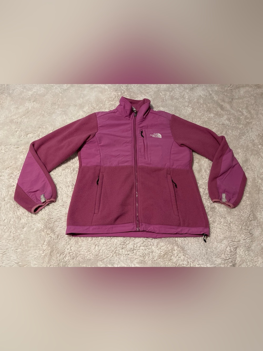 The North Face Denali Fleece Jacket Magenta Full Zip Women's Size Medium